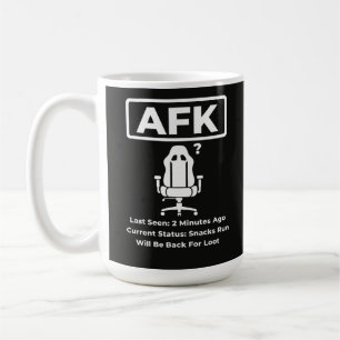AFK Snacks Run Funny Gamer Citaat Design Koffiemok