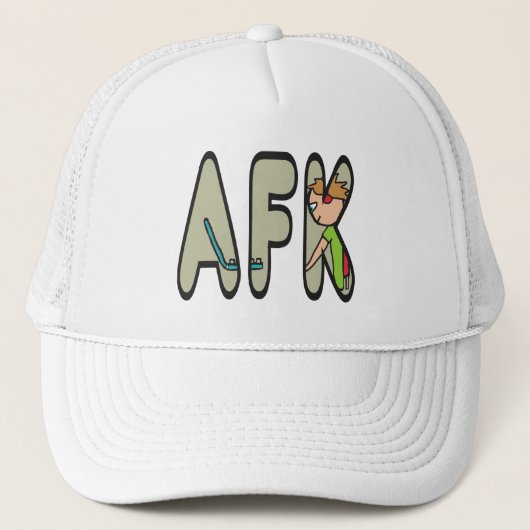AFK weg van toetsenbord Trucker Pet (Voorkant)