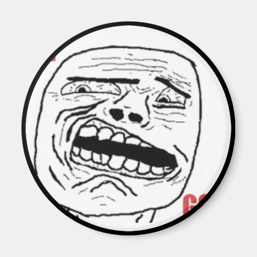 Afkeer van God Comic Face Magneet (Voorkant)