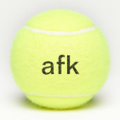 afkerig van toetsenbord in tekst met zwarte typogr tennisballen (Achterkant)