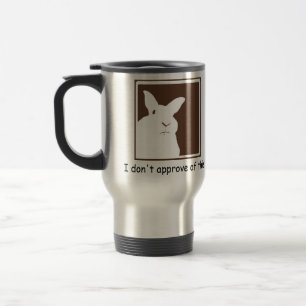 Afkeurende Rabbits Travel Mug Reisbeker