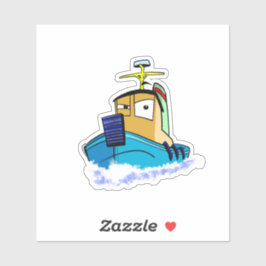 Afkeurende sleepboot sticker