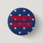 Afkeuring is patriottisch ronde button 3,2 cm (Voorkant)