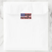 Afkeuring is patriottisch ronde sticker (Tas)