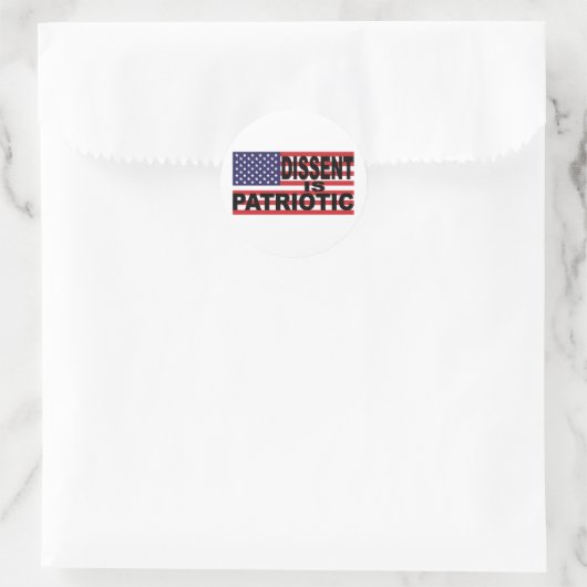 Afkeuring is patriottisch ronde sticker (Tas)