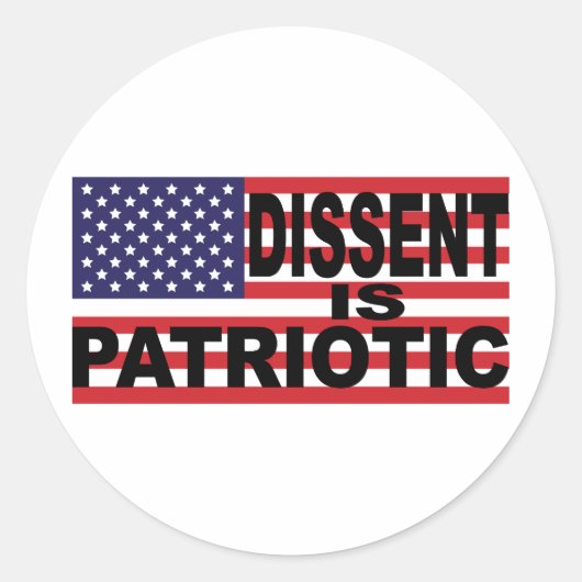 Afkeuring is patriottisch ronde sticker (Voorkant)