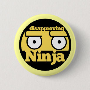 Afkeuring Ninja Ronde Button 5,7 Cm