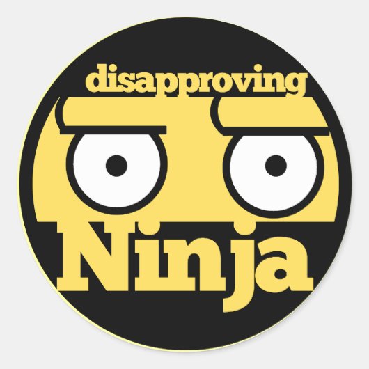 Afkeuring Ninja Ronde Sticker (Voorkant)