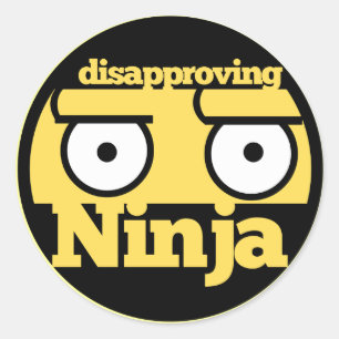 Afkeuring Ninja Ronde Sticker