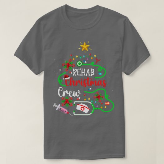 Afkicken Verpleegster Kerst Crew Verpleegster Squa T-shirt (Design voorkant)