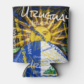 "Afkoelen met Uruguay!" patriottisch Blikjeskoeler (Voorkant)