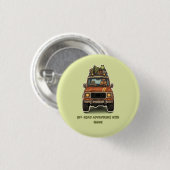 Afkoelen Off-Road Capybara Camping Op Maat Ronde Button 3,2 Cm (Voorkant /achterkant)