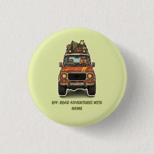 Afkoelen Off-Road Capybara Camping Op Maat Ronde Button 3,2 Cm