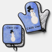 Afkoelen Oven Mitt & Pot Houder Ovenwant & Pannenlap Set (Voorkant / Achterkant)