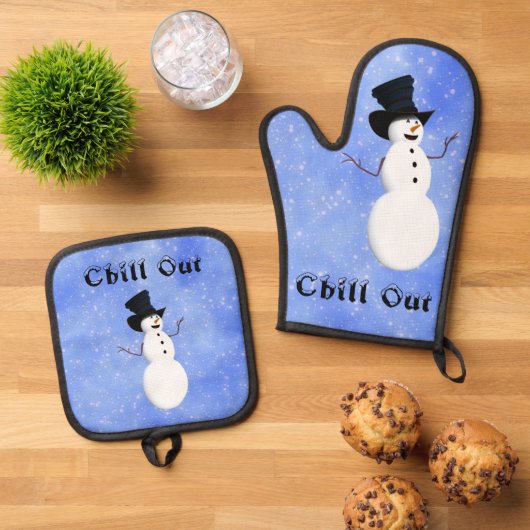 Afkoelen Oven Mitt & Pot Houder Ovenwant & Pannenlap Set (Top down)