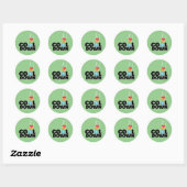 Afkoelen Ronde Sticker (Vel)
