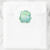 Afkoelen Ronde Sticker (Tas)