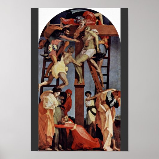 Afkomst van het kruis door Rosso Fiorentino Poster (Voorkant)