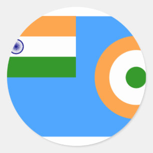 Afkondigen van de Indische luchtmacht Ronde Sticker