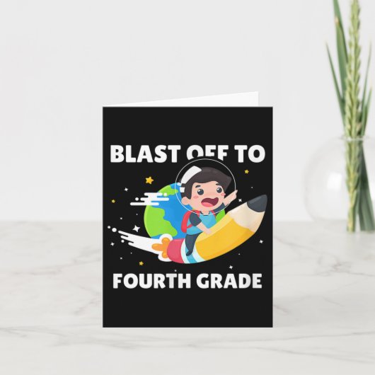 Afkorting op vierde rang Terug naar school Grafisc Kaart (Voorkant)