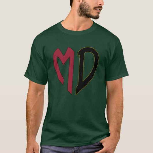 Afkorting van de staat Maryland T-shirt (Voorkant)