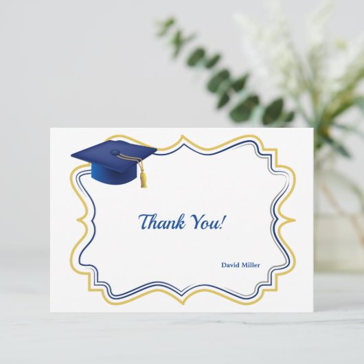 Afkorting voor afstuderen Hartelijk dank Bedankkaart (Staand voorkant)
