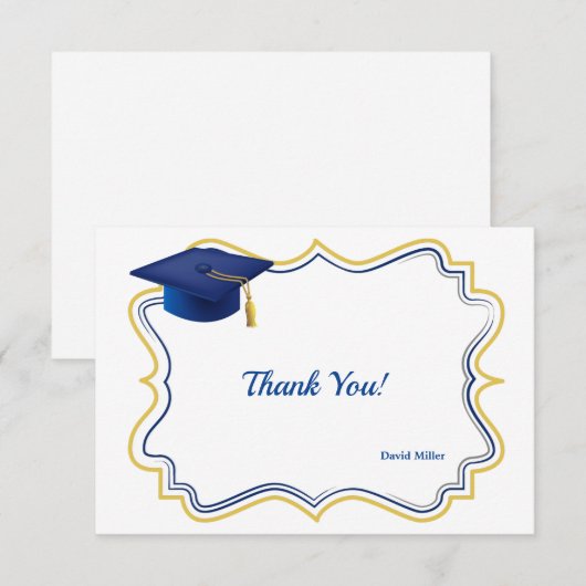 Afkorting voor afstuderen Hartelijk dank Bedankkaart (Voorkant / Achterkant)
