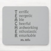 Afkorting voor leraren Naam Grijze Muismat (Voorkant)