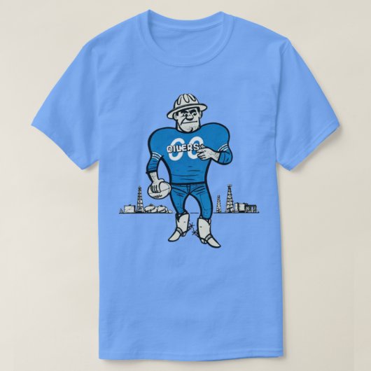  AFL Houston Oilers Mascotte Roughneck T-shirt (Design voorkant)