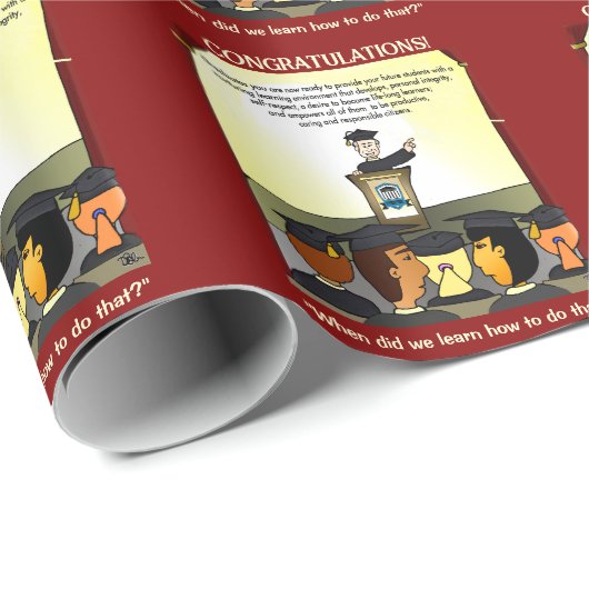Aflat kaart voor afgestudeerden cadeaupapier (Rol Hoek)