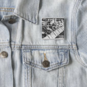 AFLEIDEN VAN VIVISECTIES VIERKANTE BUTTON 5,1 CM (In situ)