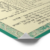 Aflessen van de Torah Hebreeuws en Engels over Bla Poster (Hoek)