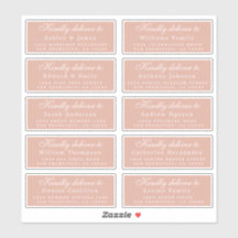 Afleveren aan Script Gastadres Stof Roze Labels