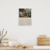 Aflevering van de stad Madras, 1746, gegraveerd do Poster (Keuken)