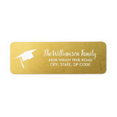 Aflooplampje Elegant Chic Gold Custom Address Etiket (Voorkant)