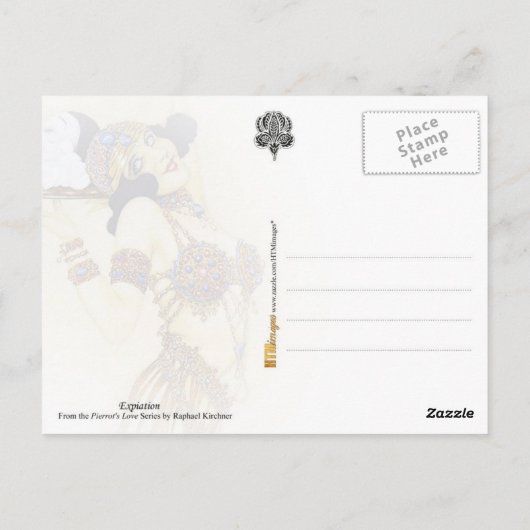 Aflopen - van de Pierrot's Love Series Briefkaart (Achterkant)