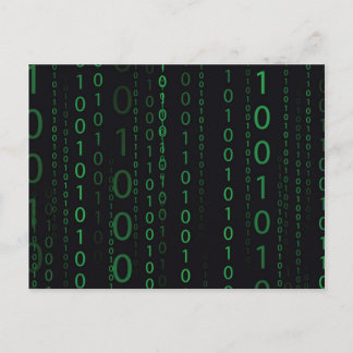 Aflopend binaire code briefkaart