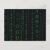 Aflopend binaire code briefkaart (Voorkant)