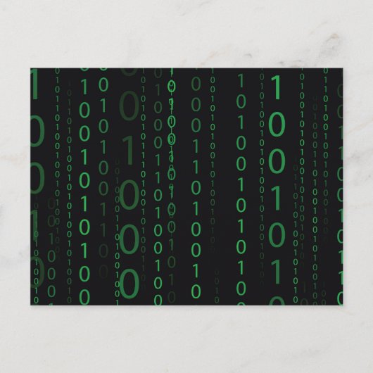 Aflopend binaire code briefkaart (Voorkant)