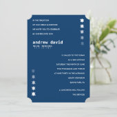 Aflopend Sterren Bar Bat Mitzvah Uitnodiging (Staand voorkant)