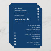 Aflopend Sterren Bar Bat Mitzvah Uitnodiging (Voorkant / Achterkant)