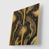 Aflopende en aflopende trektekeningen van Hokusai Vierkante Klok (Hoek)