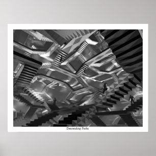 Aflopende paden poster