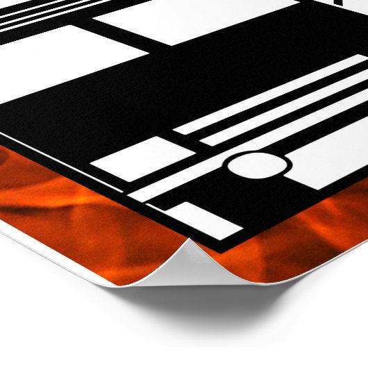 Aflossing brandafdeling Aangepast Poster (Hoek)