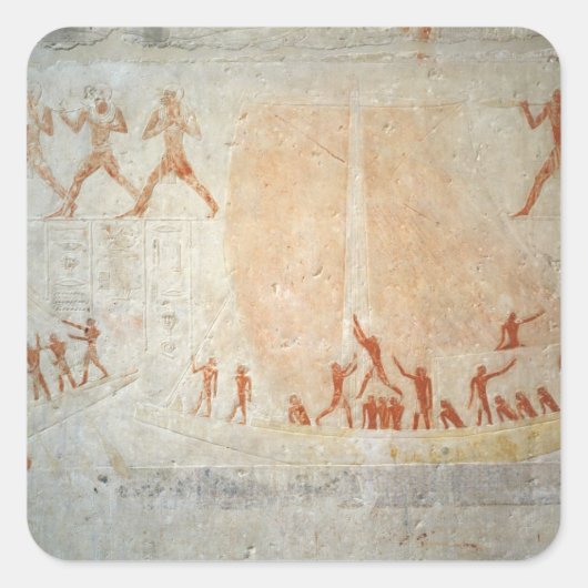 Aflossing van de Akhethotep-griffie van de Mastaba Vierkante Sticker (Voorkant)