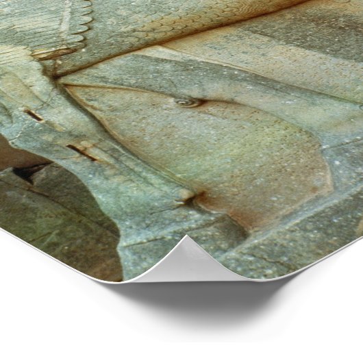 Aflossing van een antropomorfe stier poster (Hoek)