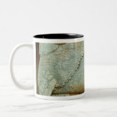 Aflossing van een antropomorfe stier tweekleurige koffiemok (Links)