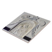 Aflossing van een Madonna en een kind (marmer) Tegeltje (Zijkant)