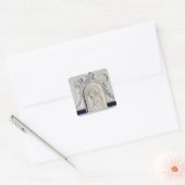 Aflossing van een Madonna en een kind (marmer) Vierkante Sticker (Envelop)