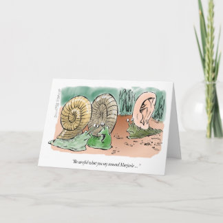 Afluisteren Snail verjaardagskaart Kaart